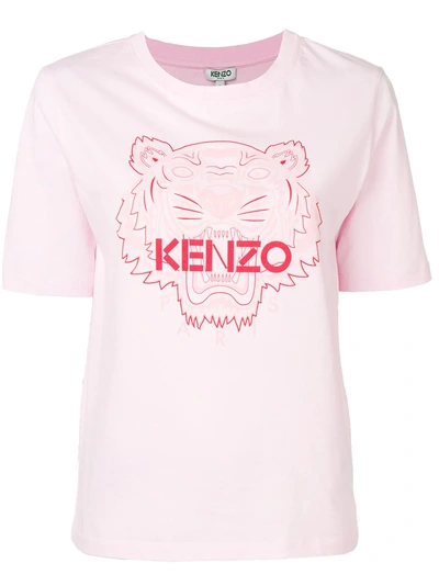 Shop Kenzo Logo Patch T-shirt - Pink