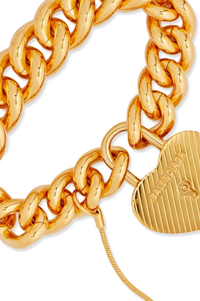 Shop Balenciaga Gold-tone Bracelet