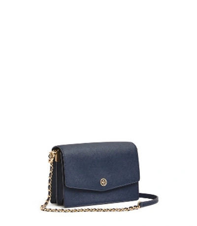 Tory Burch Robinson Convertible Mini Shoulder Bag In Royal Navy | ModeSens