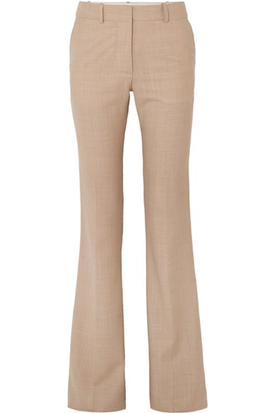Shop Victoria Beckham Wool Flared Pants In White