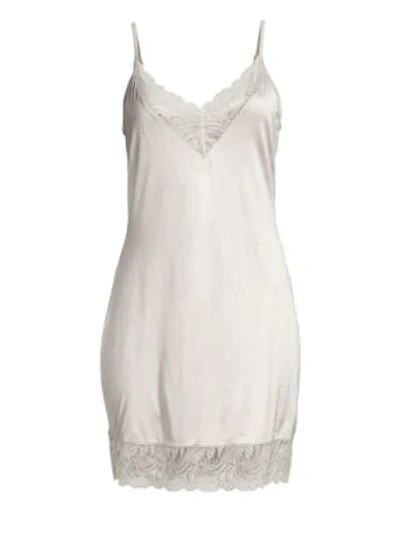 Shop Hanro Jolina Lace Chemise In Ceramic