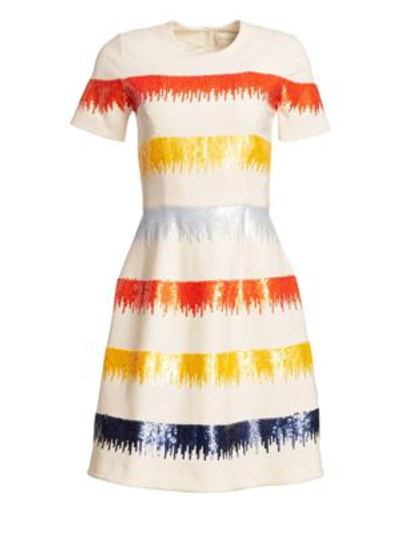 Shop Ahluwalia Stripe Gale Dress In Multi