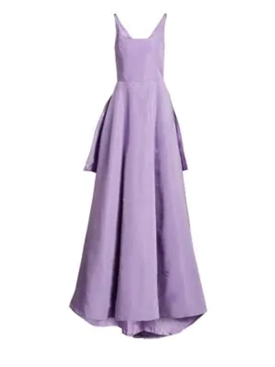 Shop Ahluwalia Silk Bow Ball Gown In Lavender