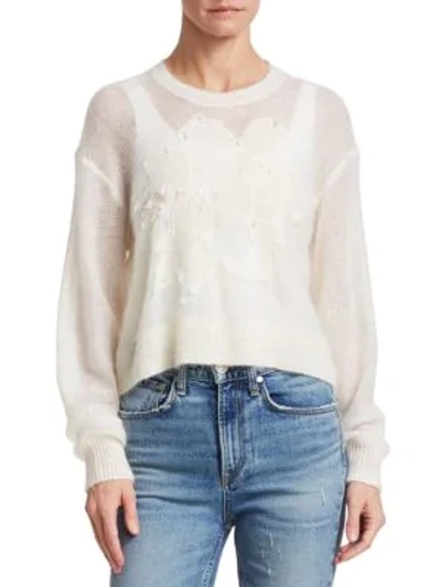 Shop Rag & Bone Milton Pieced Long-sleeve Sweater In White