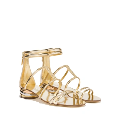 Shop Casadei Aurora Trio In Gold