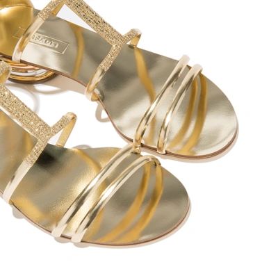 Shop Casadei Aurora Trio In Gold