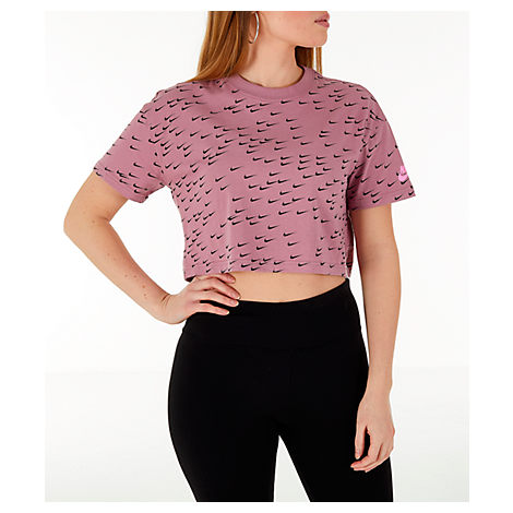 nike all over print crop top