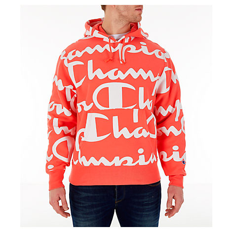 red mens champion hoodie