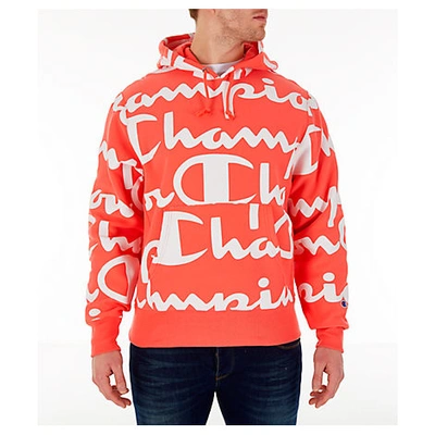 Champion Men's C-life Giant Logo-print Hoodie In Red | ModeSens