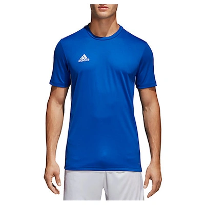 Shop Adidas Originals Men's Core 18 Training Jersey T-shirt, Blue - Size Xxlrg