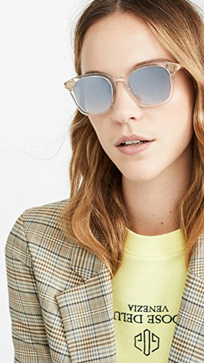 Shop Krewe Prytana Sunglasses In Crystal Silver Gradient