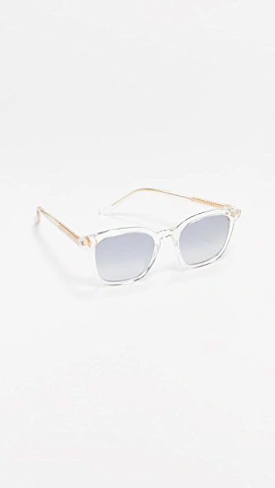 Shop Krewe Prytana Sunglasses In Crystal Silver Gradient