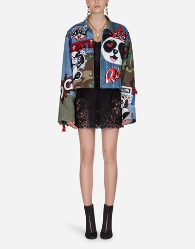 Shop Dolce & Gabbana Denim Jacket In Multi-colored