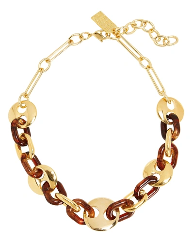 Shop Lizzie Fortunato Elba Chain-link Necklace In Multi