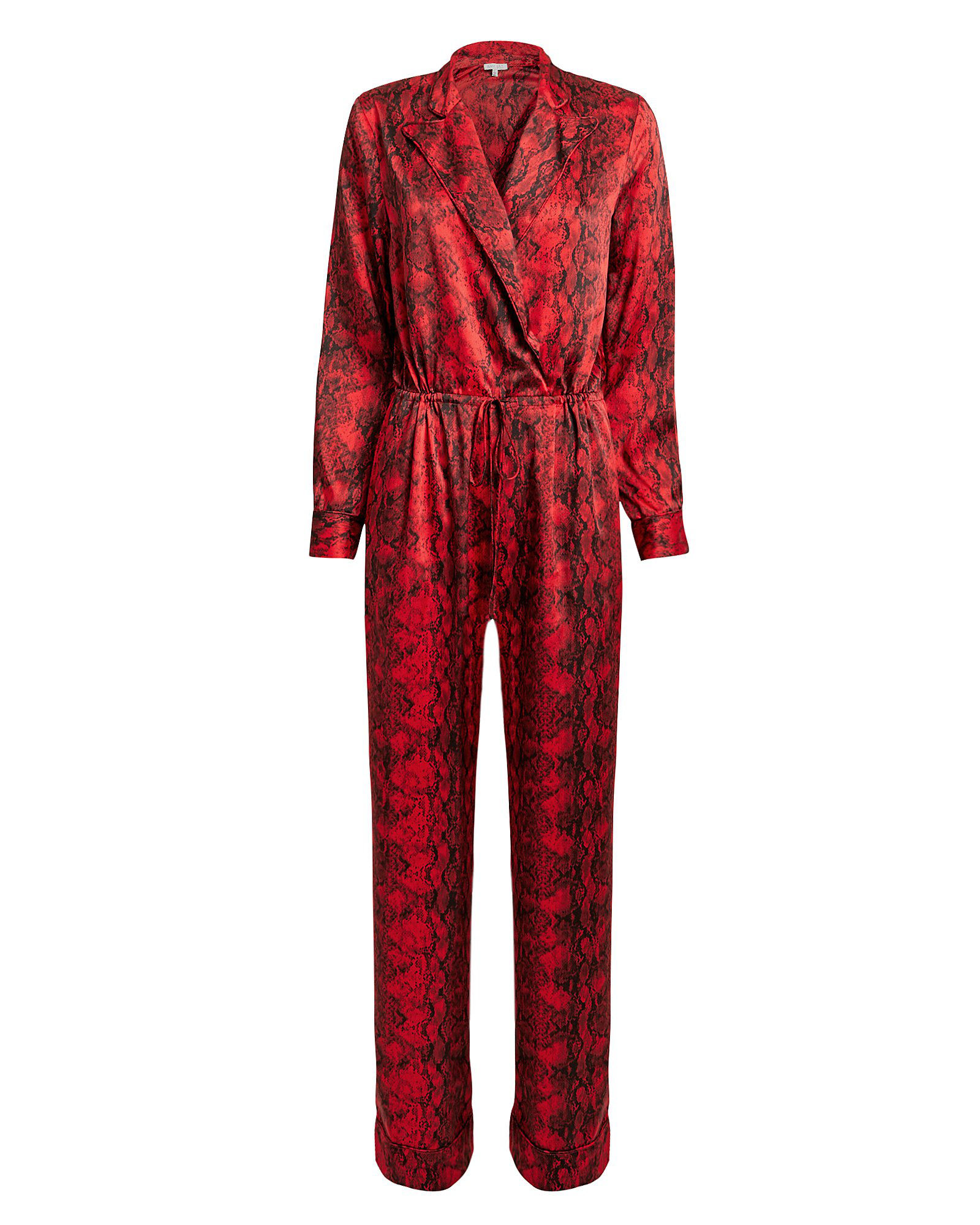 red snakeskin jumpsuit