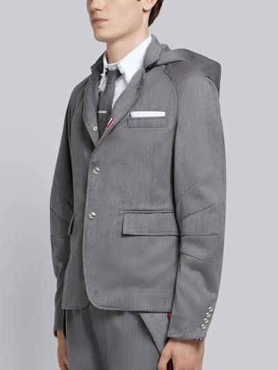 Shop Thom Browne Rwb Stripe Articulated Sport Coat In Grey