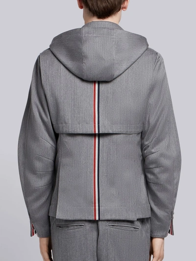 Shop Thom Browne Rwb Stripe Articulated Sport Coat In Grey