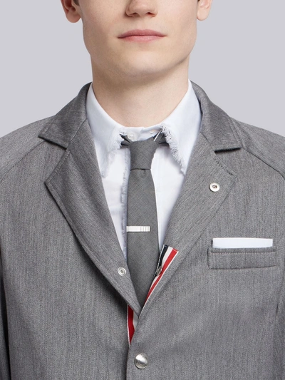 Shop Thom Browne Rwb Stripe Articulated Sport Coat In Grey