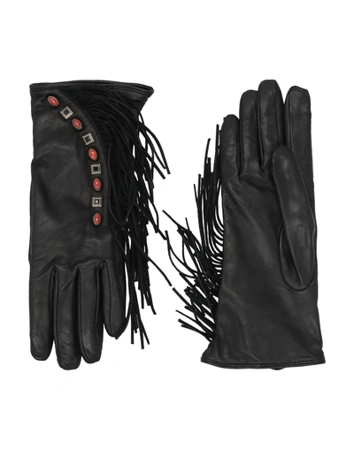 Shop Etro Gloves In Dark Brown