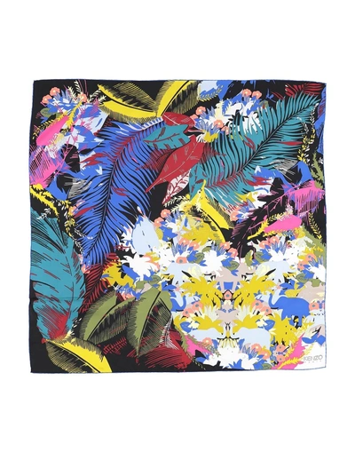 Shop Kenzo Square Scarf In Blue