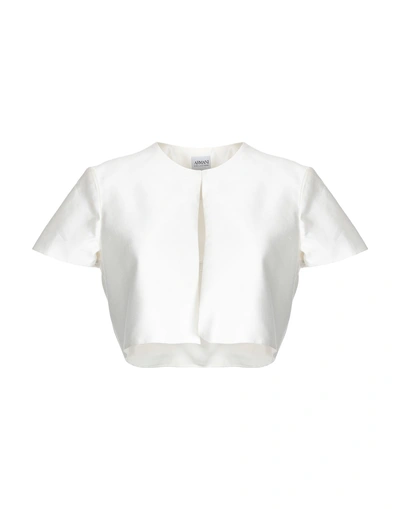 Shop Armani Collezioni Suit Jackets In White
