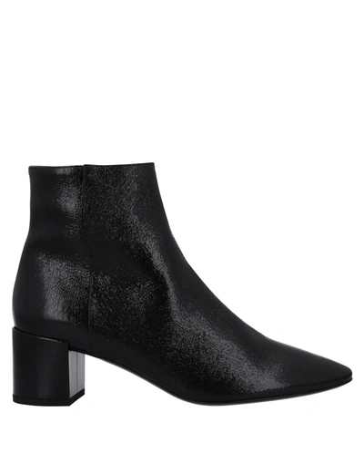Shop Saint Laurent Woman Ankle Boots Black Size 6 Soft Leather
