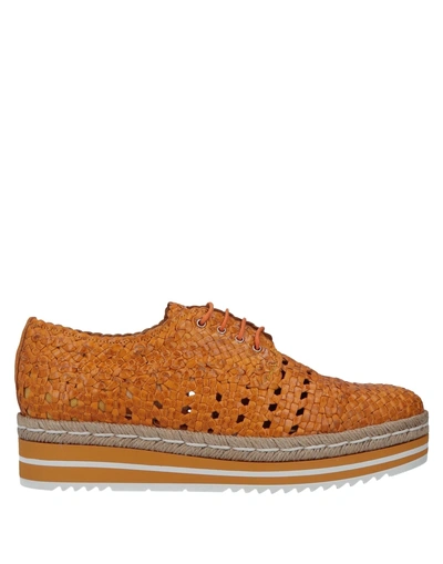 Shop Pons Quintana Laced Shoes In Ocher