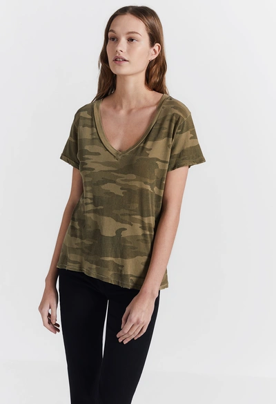 Shop Current Elliott The V-neck T-shirt - 2 / Army Camo