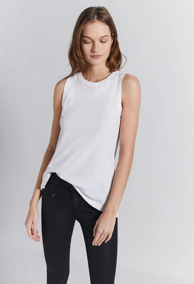 Shop Current Elliott The Muscle Tank In Sugar - 1 Year Worn