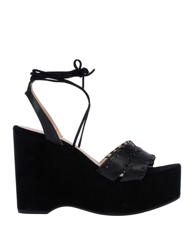 Shop Unisa Sandals In Black