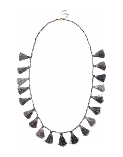 Shop Kenneth Jay Lane Necklaces In Grey