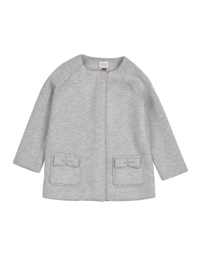 Shop Armani Junior Coats In Grey