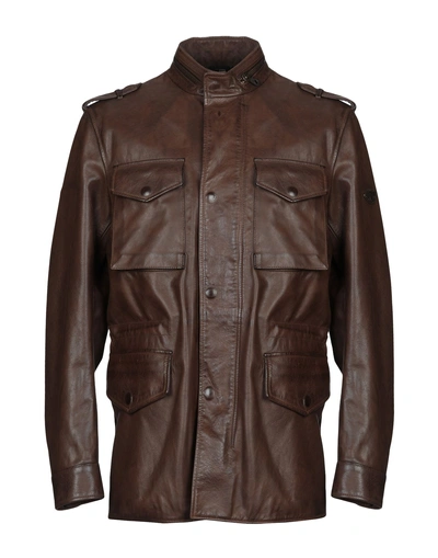 Shop Matchless Leather Jacket In Dark Brown