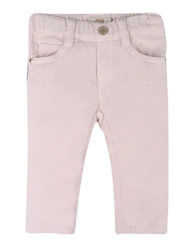 Shop Armani Junior Casual Pants In Pink