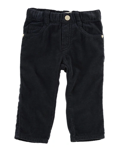 Shop Armani Junior Casual Pants In Dark Blue