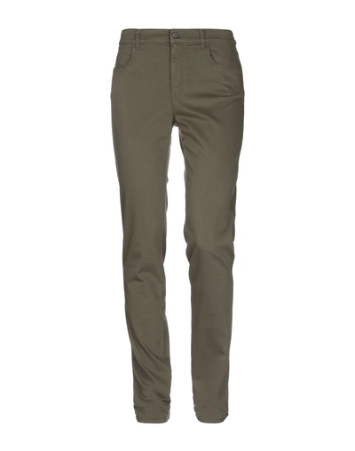 Shop Armani Jeans Casual Pants In Military Green