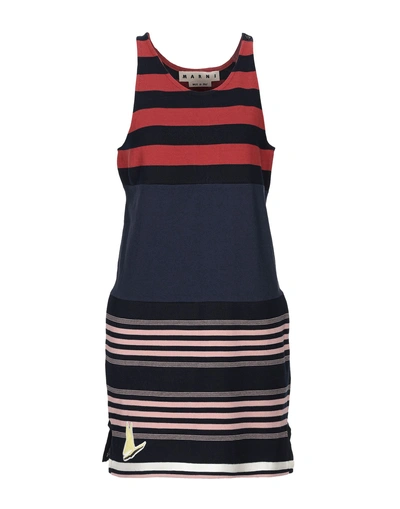 Shop Marni Short Dresses In Dark Blue