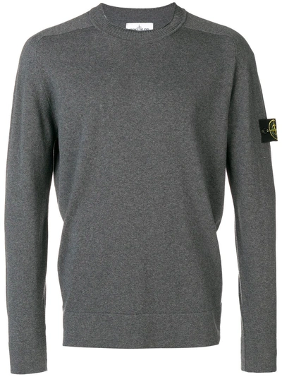 Shop Stone Island Crewneck Sweater - Grey