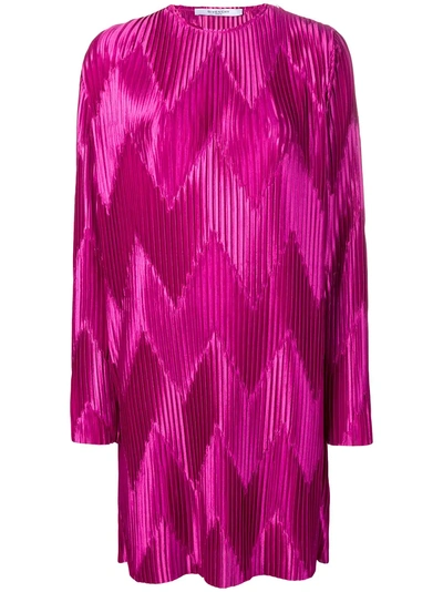 Shop Givenchy Micro Pleated Dress - Purple