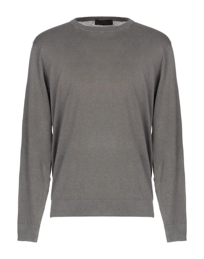 Shop Altea Man Sweater Grey Size Xs Linen, Cotton