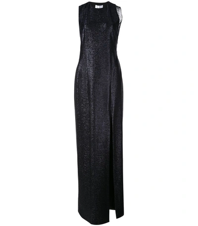 Shop Galvan Column Dress In Black