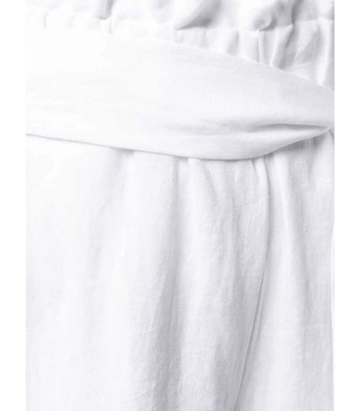 Shop Asceno Wide Leg Linen Pants In White