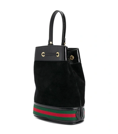 Shop Gucci Ophidia Bucket Bag In Black