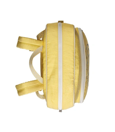 Shop Gucci Medium Backpack With Interlocking G Print In Yellow