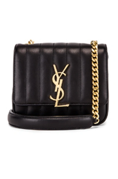 Shop Saint Laurent Monogramme Vicky Shoulder Bag In Black