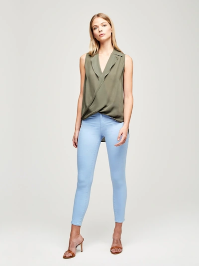 Shop L Agence Freja Blouse In French Moss