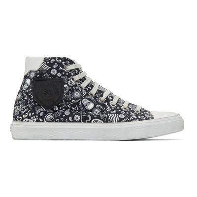 Shop Saint Laurent Black Bandana Bedford Sneakers In 1661 Print