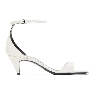 Shop Saint Laurent White Patent Charlotte Sandals