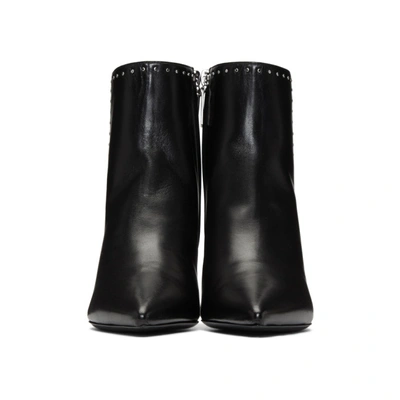 Shop Saint Laurent Black Stud Charlotte Boots In 1000 Black