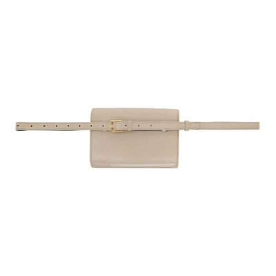 Shop Saint Laurent Taupe Kate Belt Bag In 9943 Natura